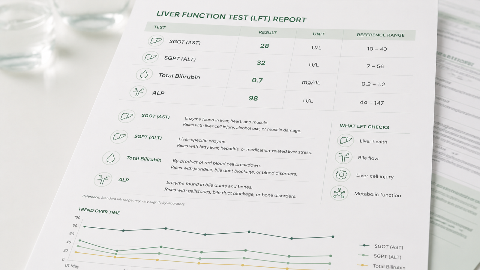 Lft Rft Normal Ranges LFT Report Normal Range: SGOT, SGPT, Bilirubin & ALP Explained